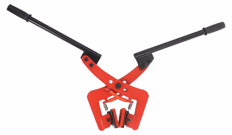 Pinza per sollevamento pietre - Pinza a due mani per lastre - Portata 350 kg - Per carichi pesanti - Struttura in acciaio - Per granito/marmo/quarzo/calcestruzzo - Rossa