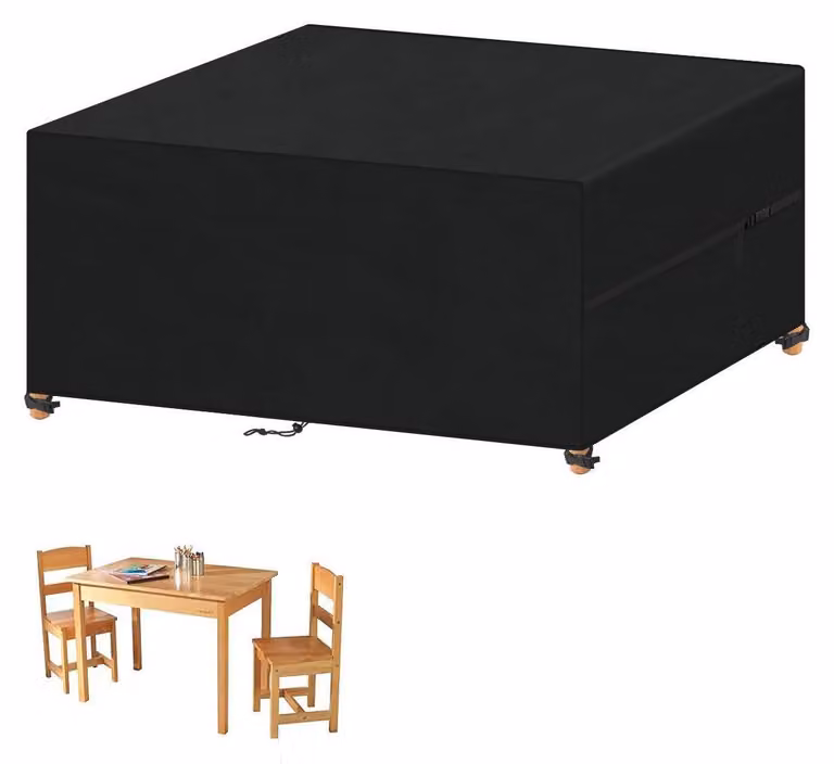 Copertura protettiva per mobili da giardino, dimensioni 140x100x75 cm, realizzata in tessuto Oxford 420D, impermeabile, resistente agli agenti atmosferici e antipolvere