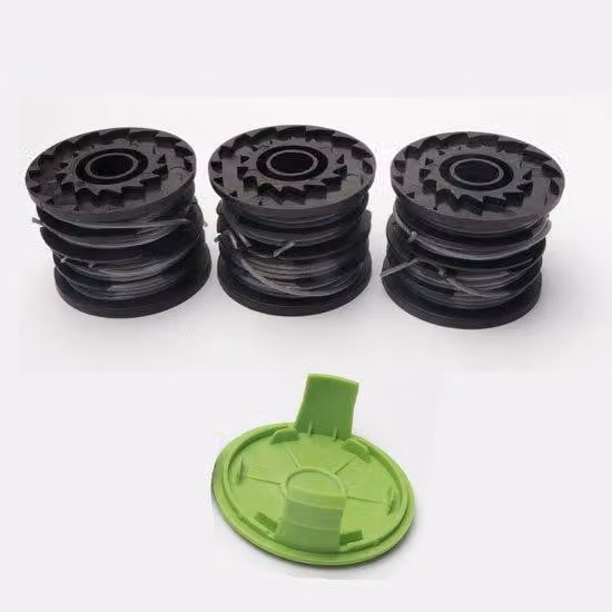 Accessori per tosaerba: set di coperchi grigi a spirale per tosaerba