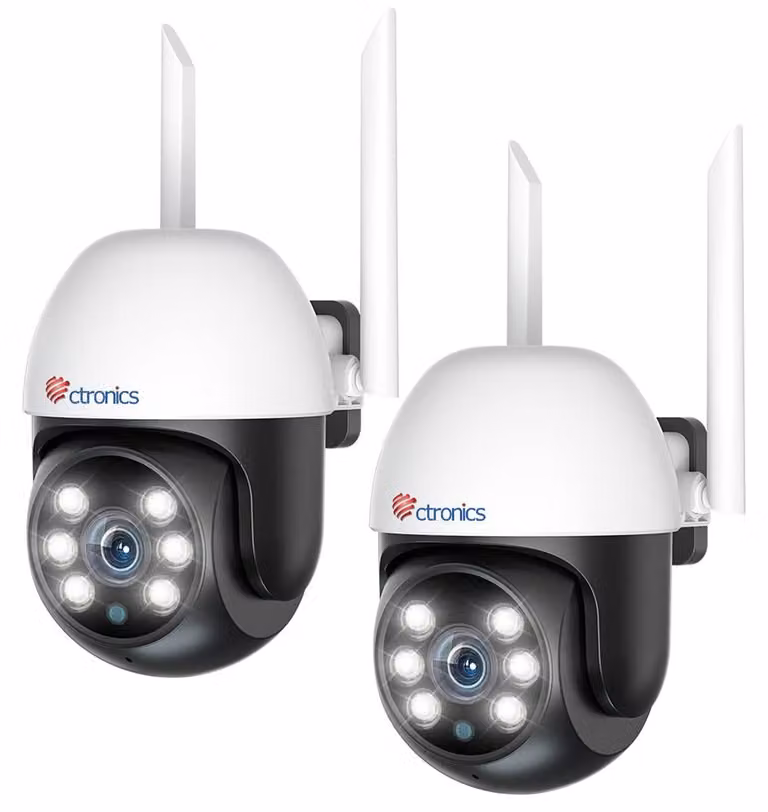 Telecamera da esterno wireless - Risoluzione 1080p - Visione notturna 20 metri - Plastica bianca - Telecamera di sicurezza - Telecamera IP Wi-Fi