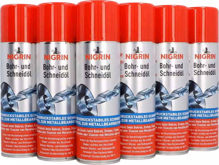 Olio per foratura e taglio NIGRIN 250ml 6x