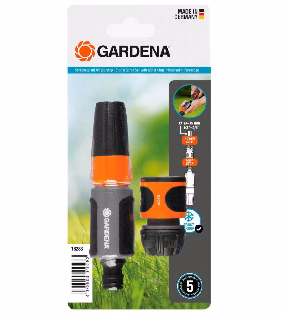 Gardena Lancia Irrigazione Classic + Raccordo Acqua-Stop 13-15 mm