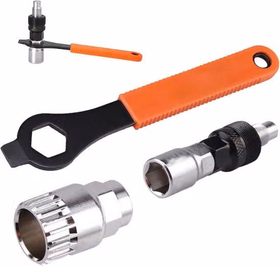 Set di attrezzi per la manutenzione della bici - kit da 3 pezzi - include estrattore per movimento centrale - per una facile riparazione della bicicletta