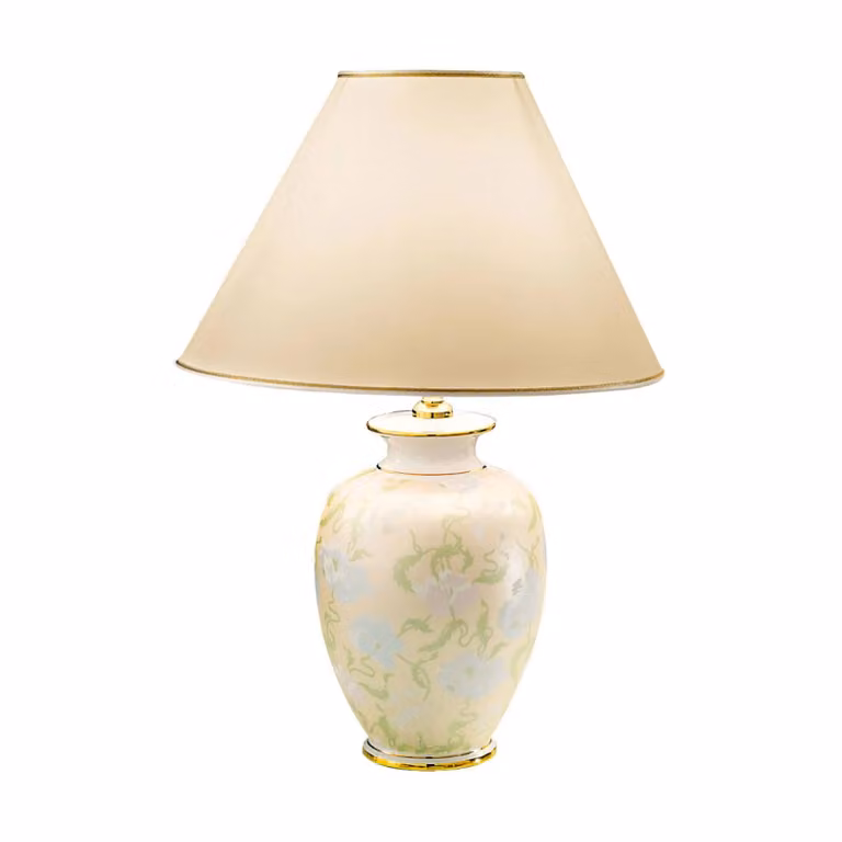 austrolux Lampada da tavolo Giardino Perla, Crema / Ambra, Soggiorno / Sala da pranzo, Ceramica, Lampada da tavolo
