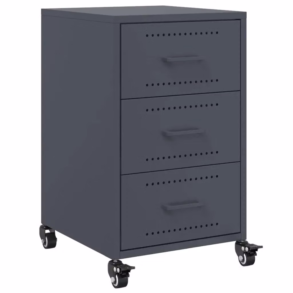 Comodino da notte Design Mania in metallo antracite opaco L/P/H: 36 x 39 x 59 cm – 2
