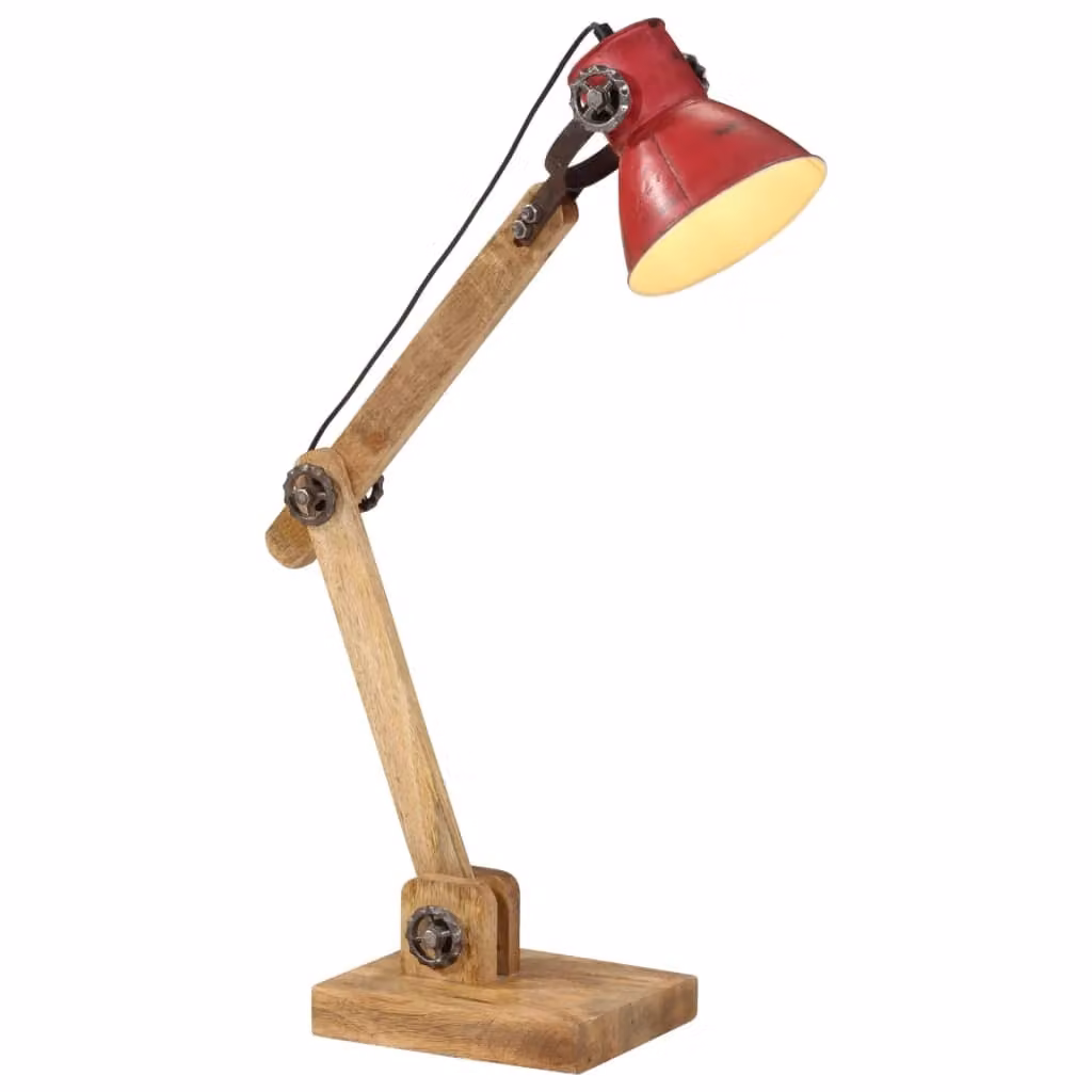 Maison Exclusive - Lampada da scrivania, 25 W, rossa, 23x18x96 cm, attacco E27
