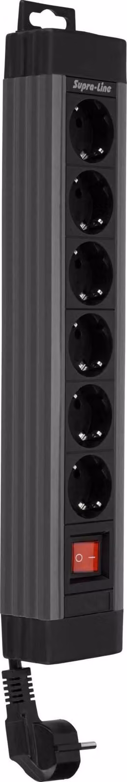 Presa REV 6 vie 2,4 m Supraline con interruttore antracite