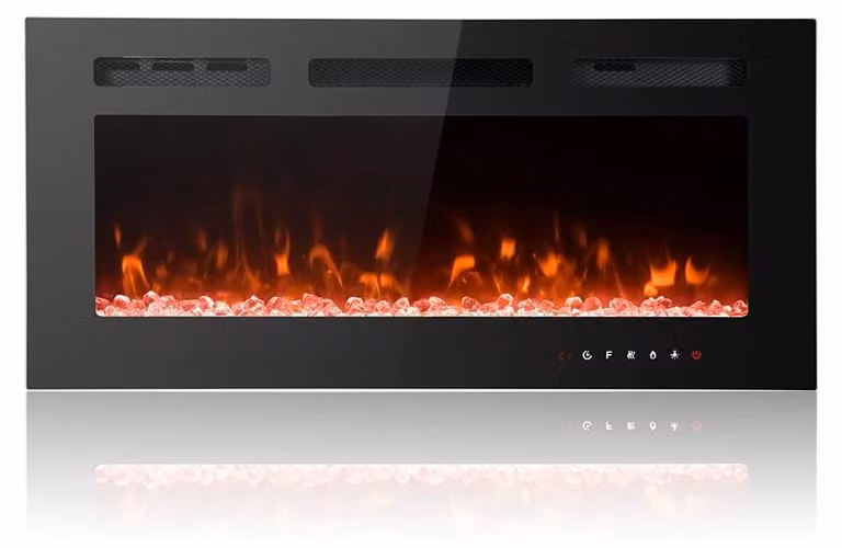 Camino elettrico - 102 cm - 1800 W - Nero