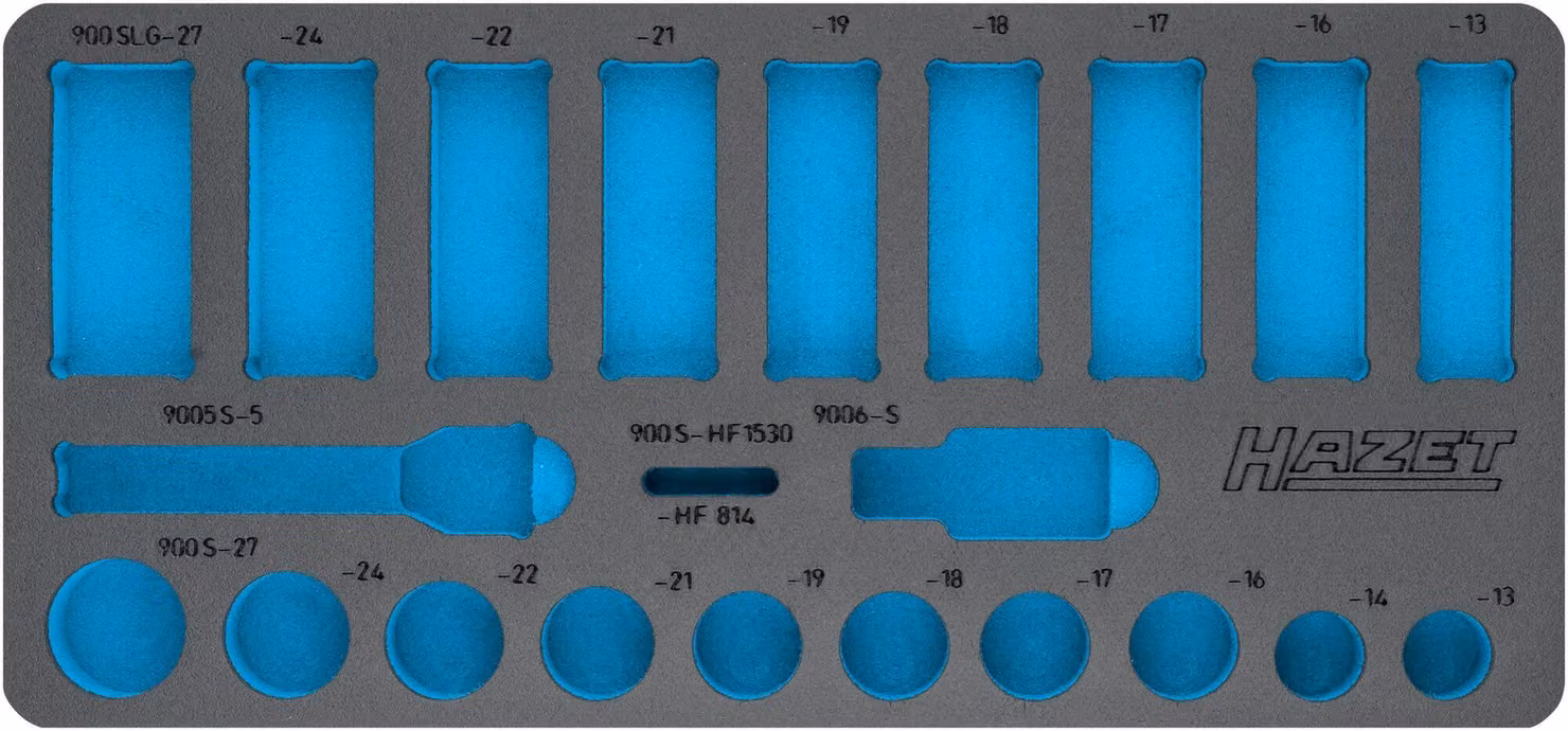HAZET 163-405L Vassoio in schiuma morbida bicomponente ∙ 435 mm x 205 mm