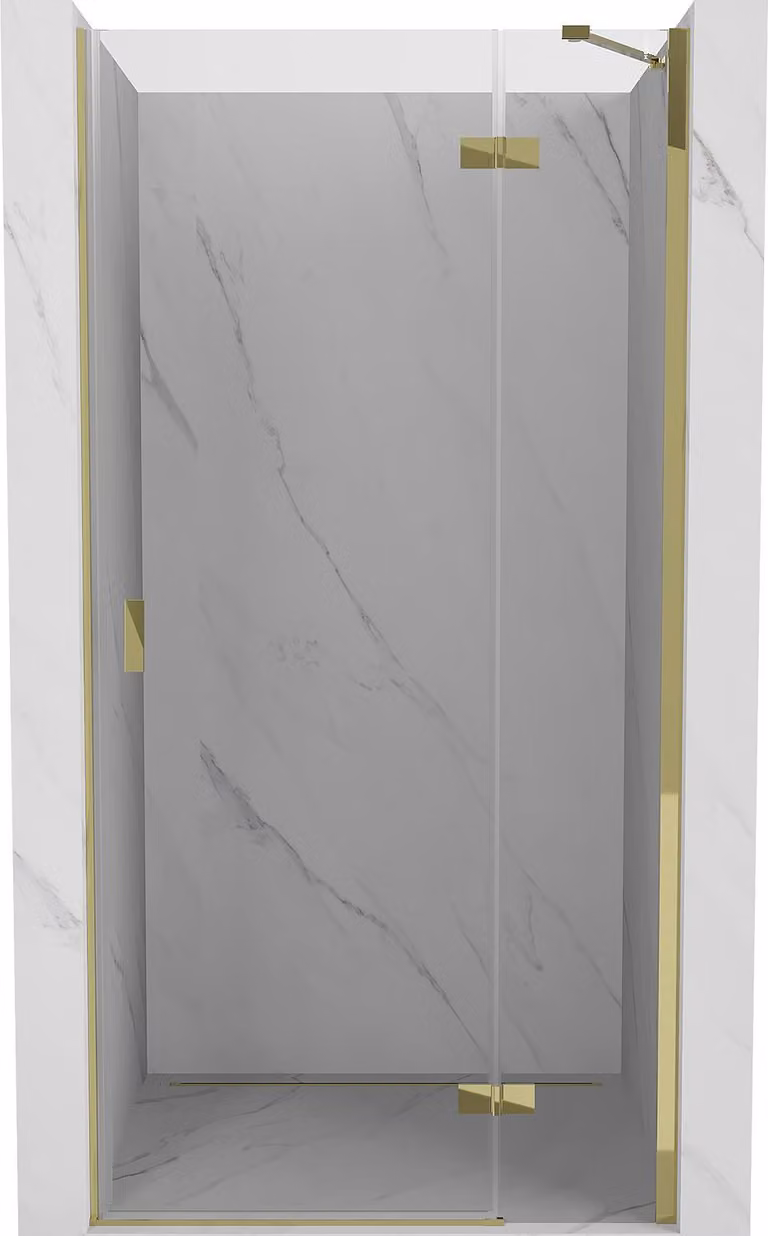 Mexen Mist-H porta doccia a battente destra 110 cm, trasparente, dorato - 8A5-110-000-50-00-P