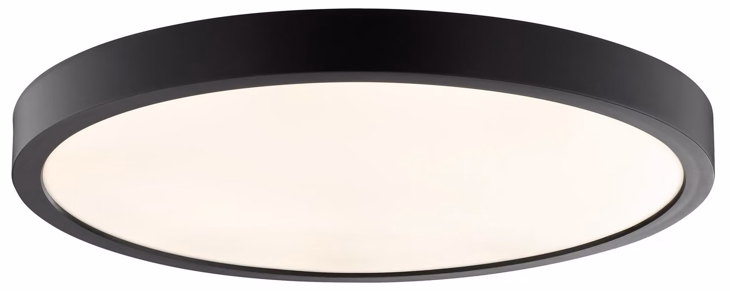 Plafoniera LED brillante Jade Ø 37,5 x 3,1 cm bianco caldo-bianco freddo nero
