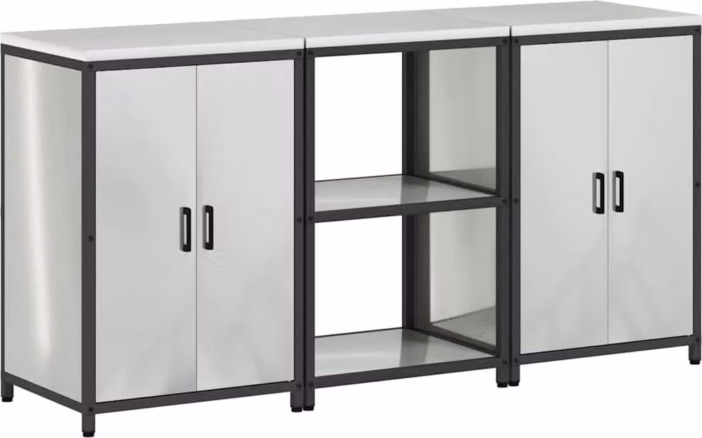 Set di Stoccaggio per Cucina HATTEM 3 pcs Argento