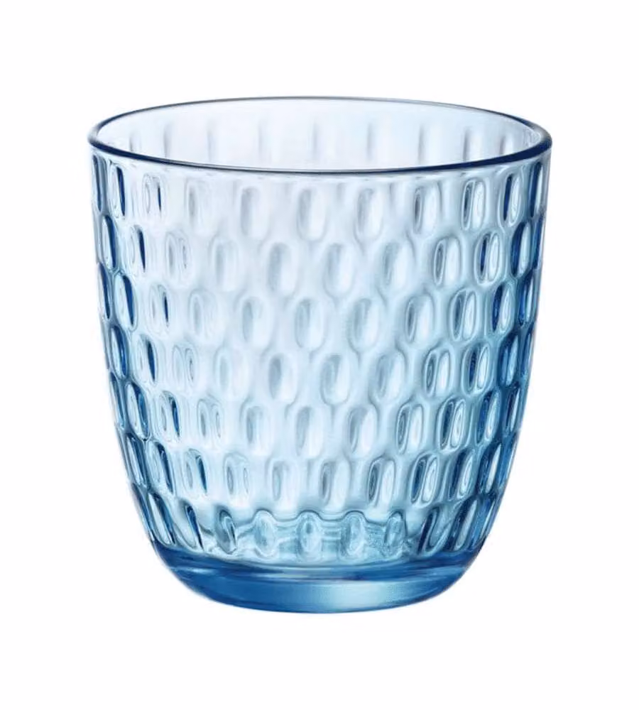 Bormioli Set 6 Bicchieri Slot in Vetro Trasparente Lively Blue 29 cl