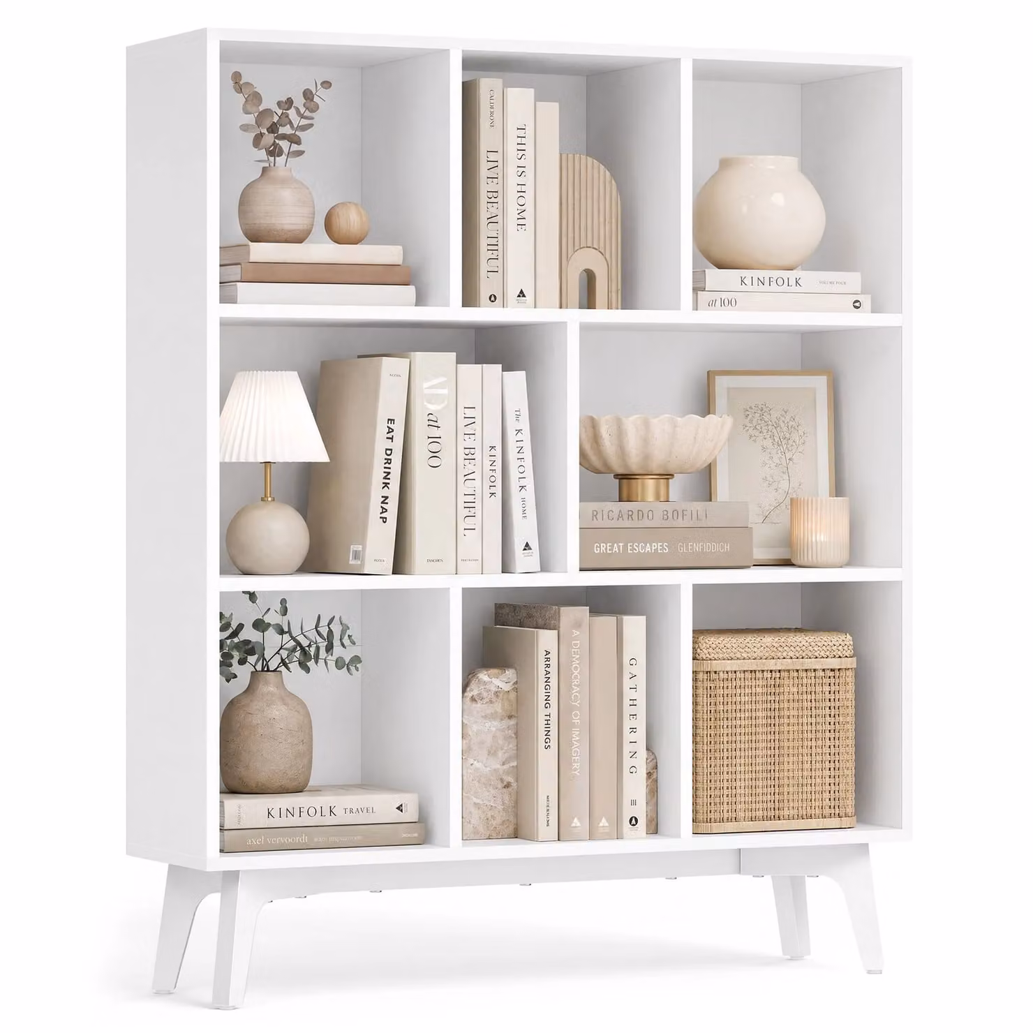 Libreria a cubi per soggiorno studio e sala da pranzo, 24 x 90 x 107,4 cm (P x l x H)