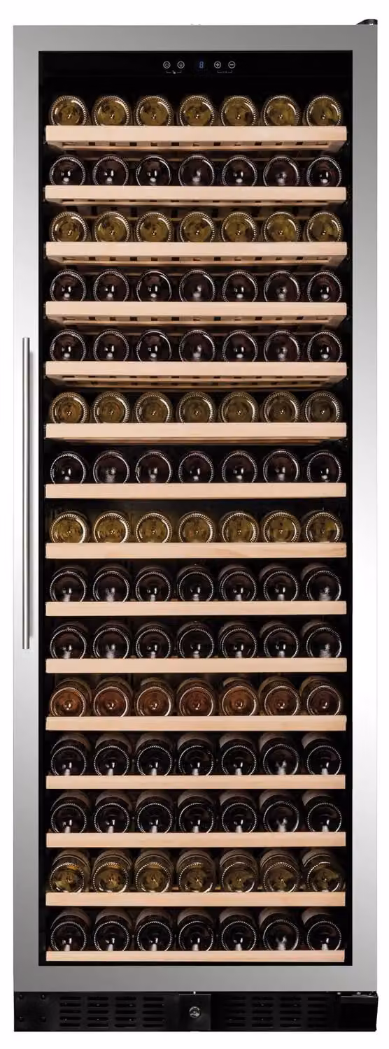 Cantina Linea Exclusive monotemperat. cornice porta e maniglia in acciaio inox , 194 bottiglie - DX-194.490SSK