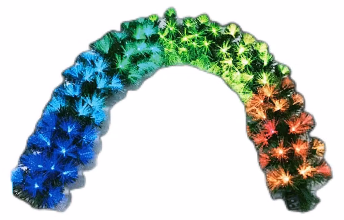Vite artificiale in plastica, illuminata, 2 metri, RGBY, bassa tensione