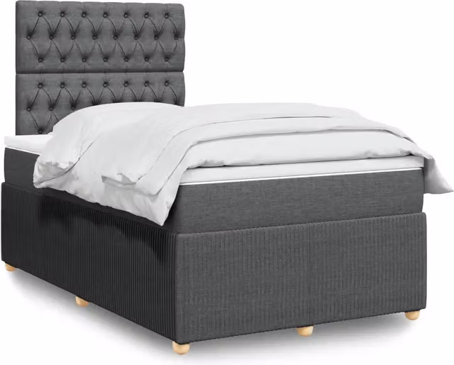 Letto Ibrido vidaXL con Materasso a Molle Insacchettate Grigio e Bianco L/P/H: 200 x 120 x 150,5 cm