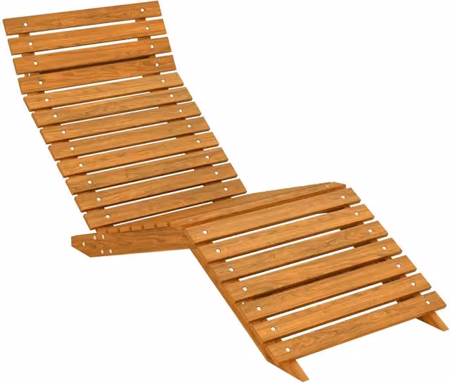 Lettino prendisole Zephmum in legno di pino massello marrone L: 170 cm, P: 66 cm, H: 77 cm
