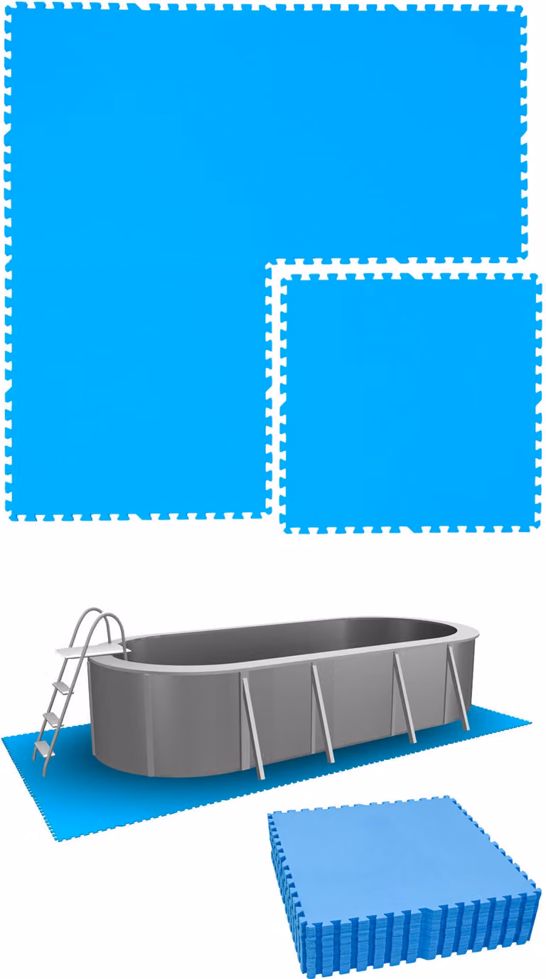 Tappetino per piscina da 12,6 m² - 20 tappetini in EVA 81x81 - Set di tappetini per piscina