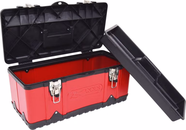 Cassetta portattrezzi in plastica e acciaio, dimensioni 470x238x203 mm