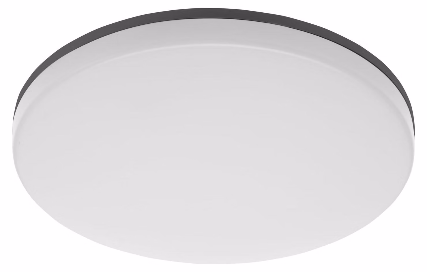 Pannello luminoso a LED, rotondo, dimmerabile, 24 W, 2400 lumen, grado di protezione IP54, IK10, colore nero