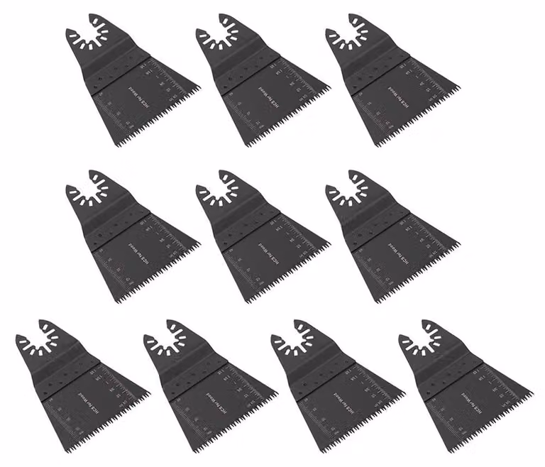 Elzusha - Set di 10 lame per utensili multifunzione - Accessori per utensili oscillanti - Acciaio al carbonio - Robusto e durevole - Adatto per legno, plastica, metalli non ferrosi - Lame per utensili multifunzione