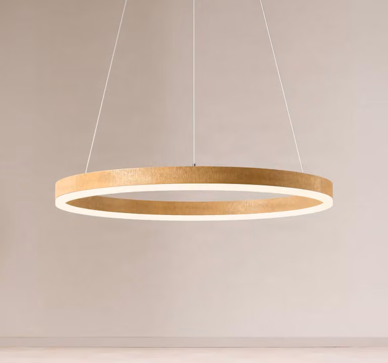 Lampada a sospensione Thelma Lucande, dimmerabile, Legno chiaro, Soggiorno / Sala da pranzo, Plastica, Moderno, Lampada a sospensione