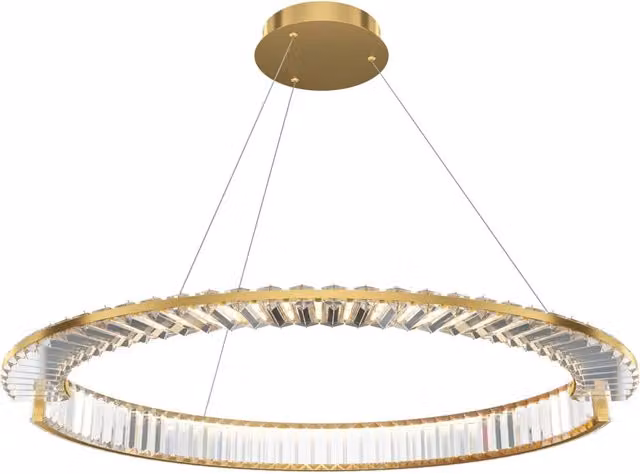 Maytoni Sospensione moderna Krone 1 luce LED integrato ottone metallo cristallo