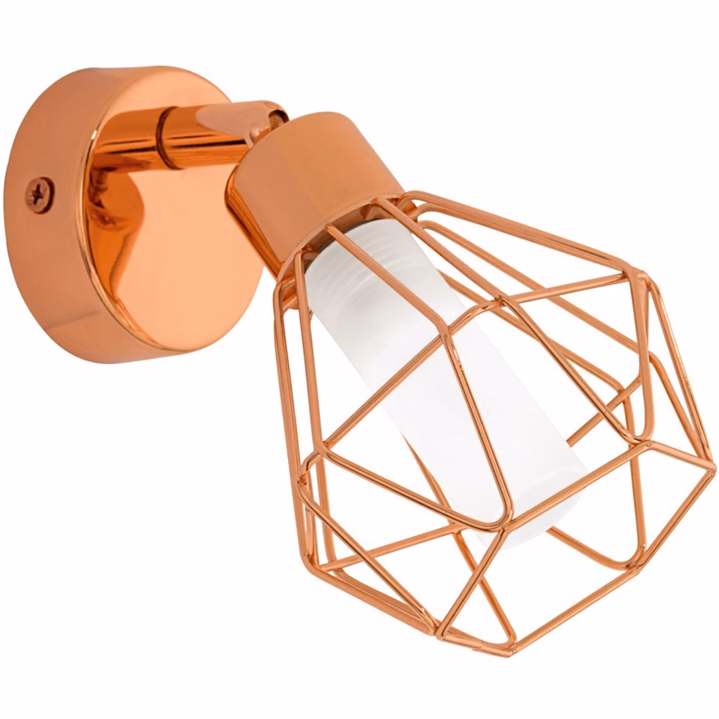 EGLO Lampada da parete LED Zapata, lampada da soffitto, faretto da parete in metallo e vetro smerigliato, lampada da soggiorno in rame, bianco, incl. lampadina G9, bianco caldo