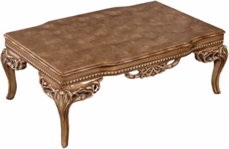 Casa Padrino Tavolino barocco marrone - Magnifico tavolo da salotto in legno massiccio in stile barocco - Mobili da salotto barocchi fatti a mano