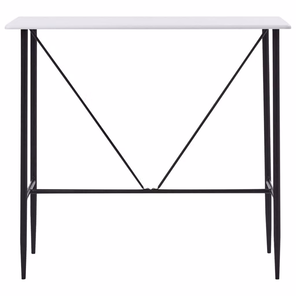 Tavolo da Bar Bianco 120x60x110 cm in MDF