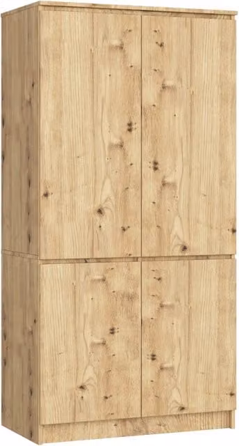 Armadio AKORD S90 4 ante Quercia Artisan 90x51x180 cm