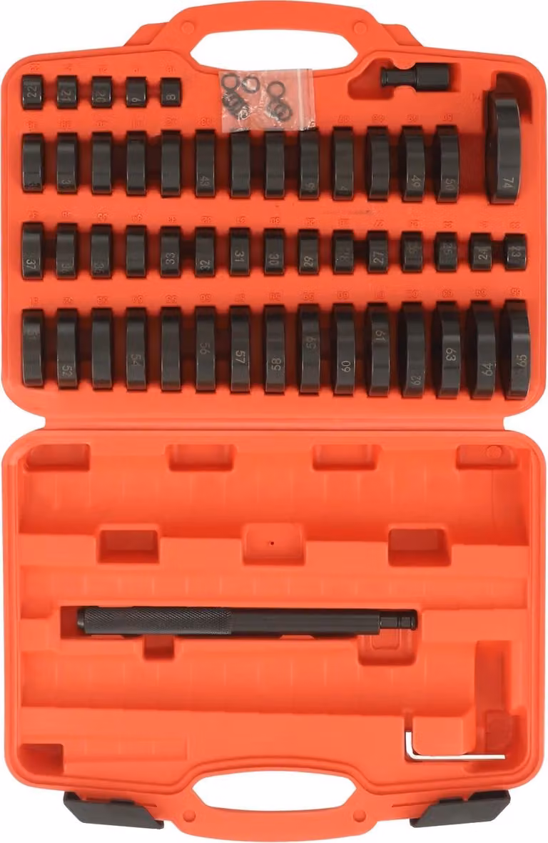 Set di trasmissione a boccola, 51 pezzi, comando manuale, rosso