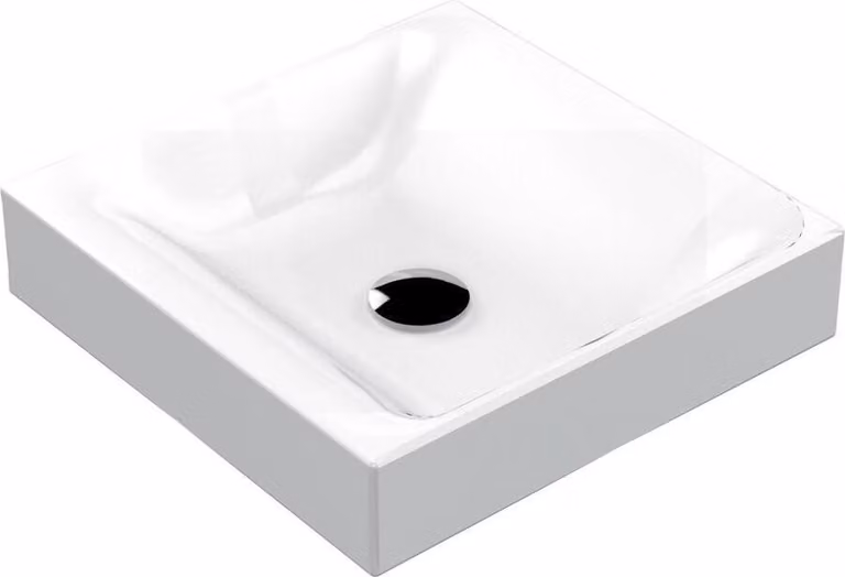Sapho Kerasan Cento - Lavabo da appoggio, 450x450 mm, bianco 354401