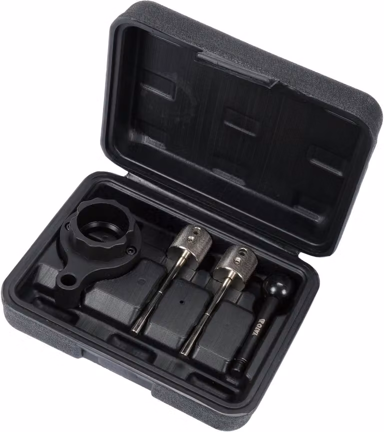 Set di strumenti per la regolazione delle fasce di distribuzione, compatibile con motori VAG 1.4/1.6/2.0 TDI, composto da 6 elementi.