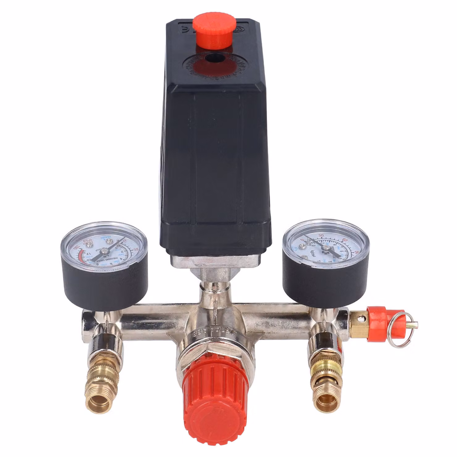 Set di valvole di pressione per compressore - interruttore verticale, collettore di regolazione 90-120 PSI, CA 100-240V
