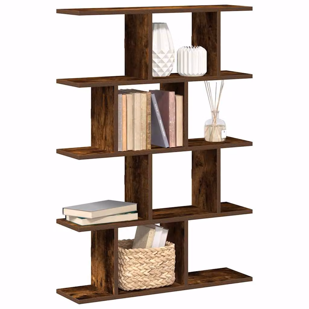 vidaXL Mensola a Cubo da Muro con 12 Scomparti in MDF, Colore Marrone, Design Moderno