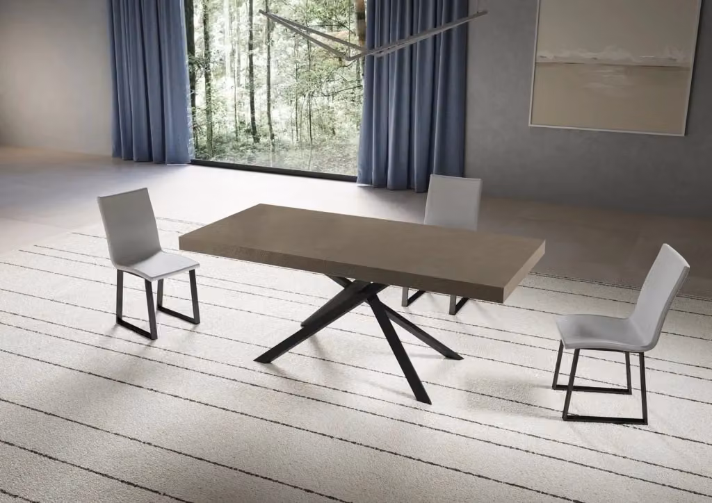 Tavolo allungabile Niket Itamoby color beige con gambe antracite L/P: 200-460 x 90 cm – 2