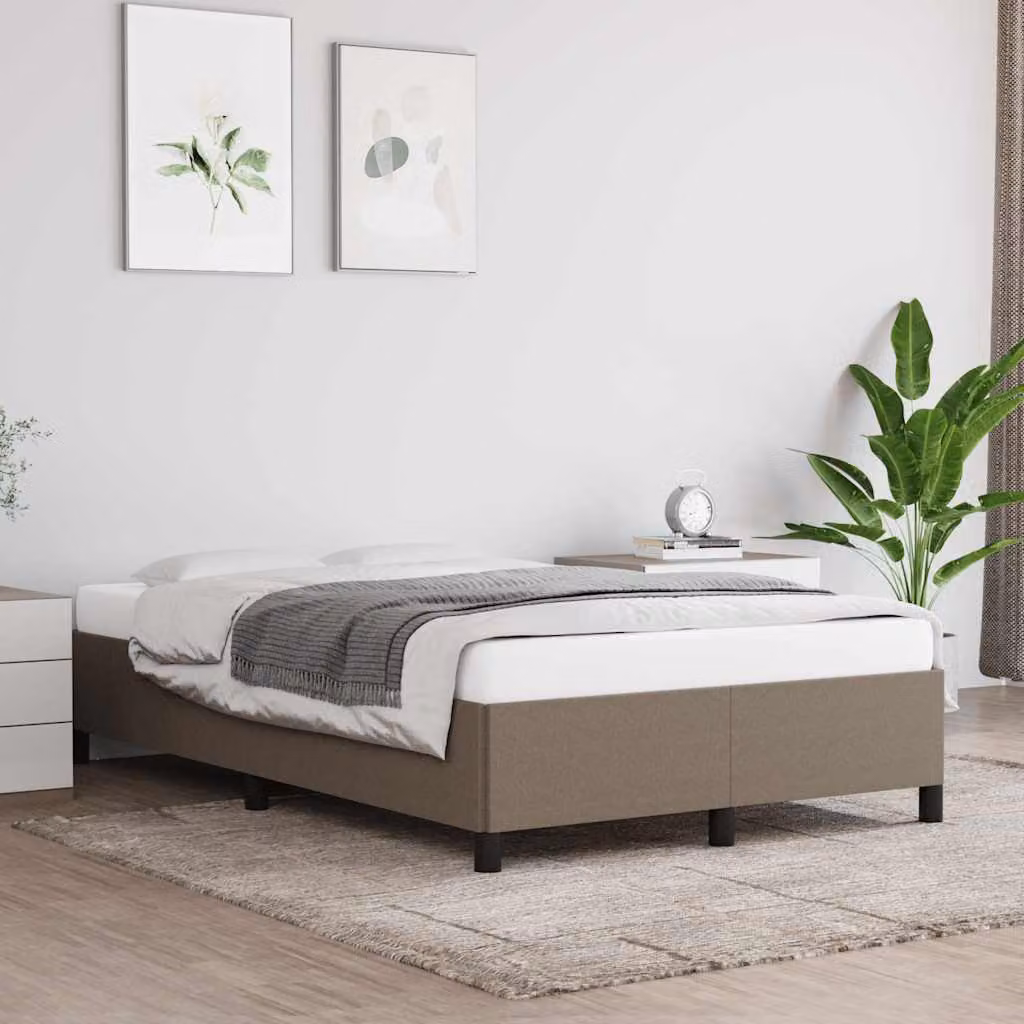 Giroletto senza materasso vidaXL in legno e tessuto beige L 120 cm x P 200 cm – 1