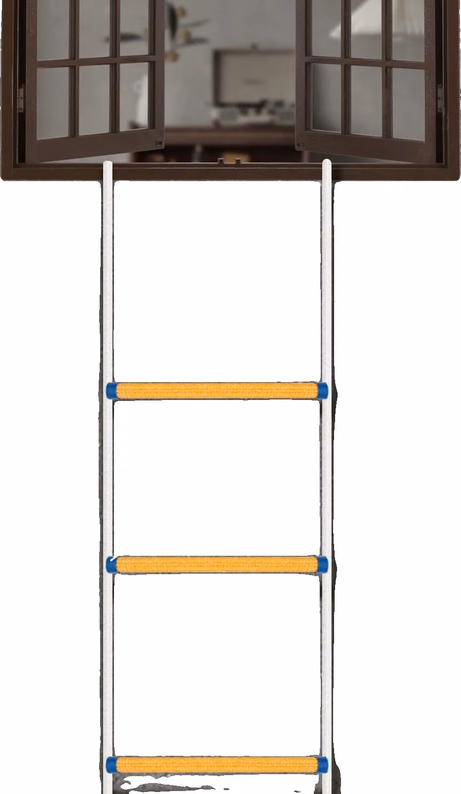 scala a corda da 12 metri, elevata capacità di carico, materiale ignifugo durevole, design portatile