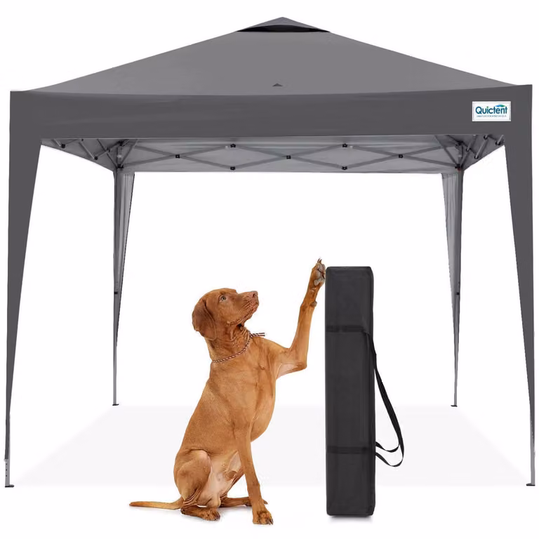 Gazebo pieghevole 3x3 metri, impermeabile, ideale per feste, giardino, con protezione UV 50+, struttura in acciaio grigio