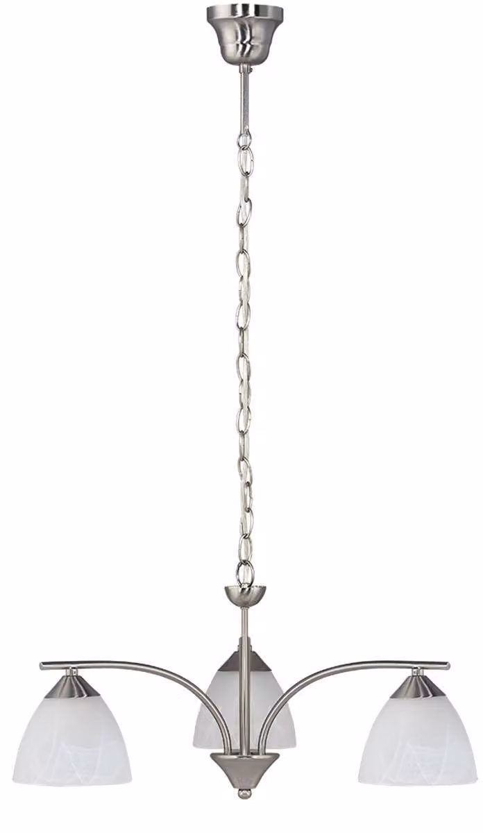 Lampada a sospensione Tristan, bianco satinato, 3xE14x40W, metallo, dimensioni: 90x59x59 cm, IP20, Rabalux