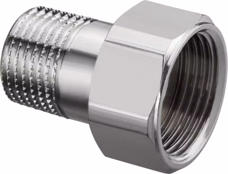Raccordo a vite Oventrop, a tenuta piatta, per radiatore 1/2" filettatura maschio, raccordo 1" filettatura femmina
