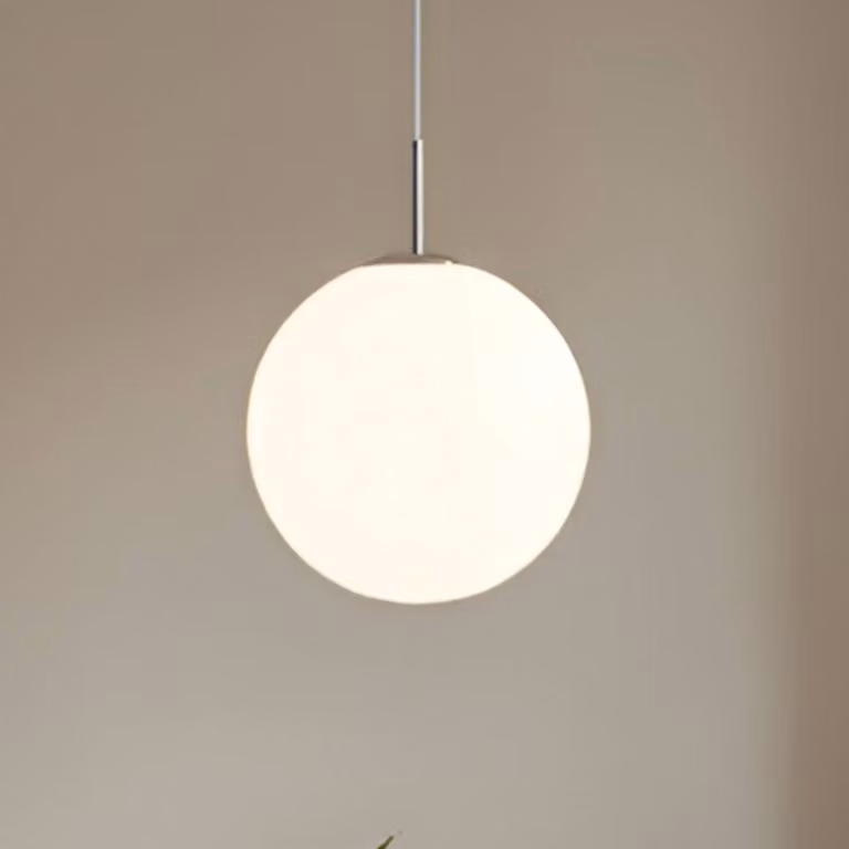 Lampada a sospensione in vetro Marike Lindby, dimmerabile, Bianco / Opale, Soggiorno / Sala da pranzo, Vetro, Moderno, Lampada a sospensione