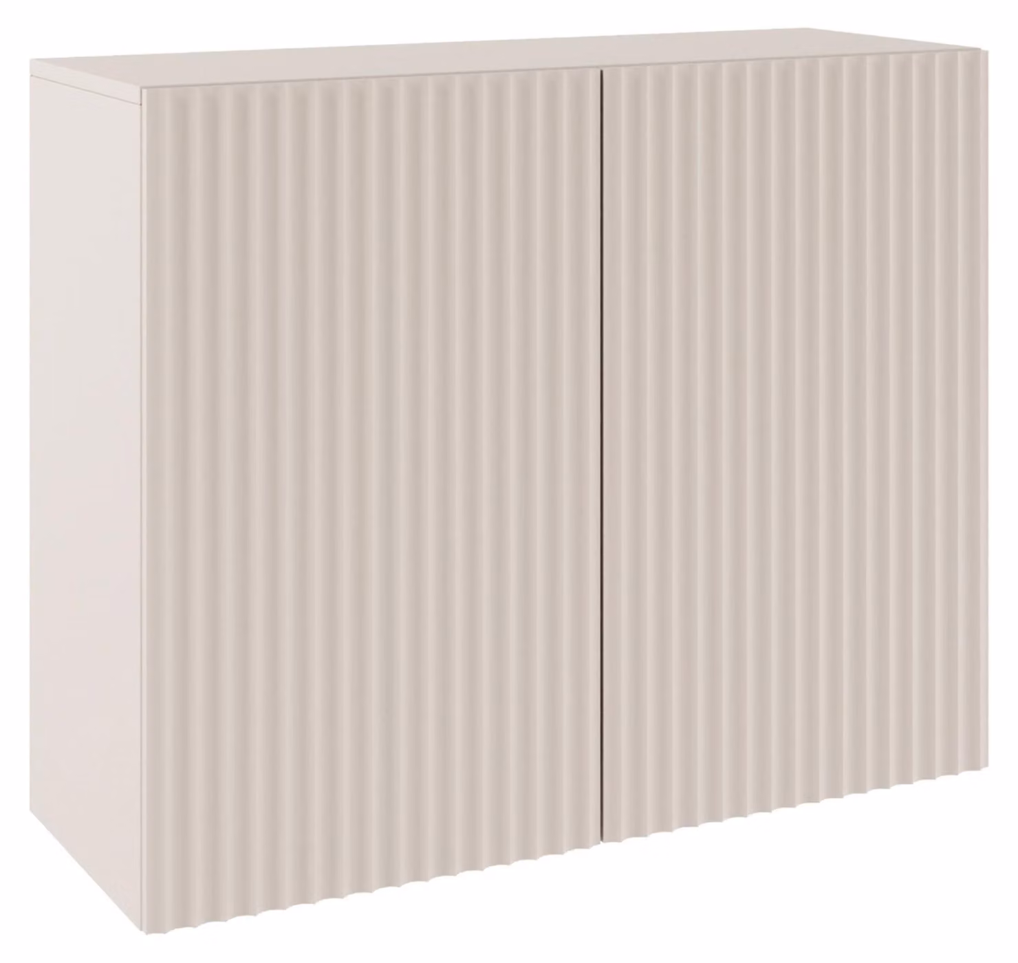 Selsey Sunds - Credenza con doghe a coste, 2 ante, beige cashmere, 100 cm