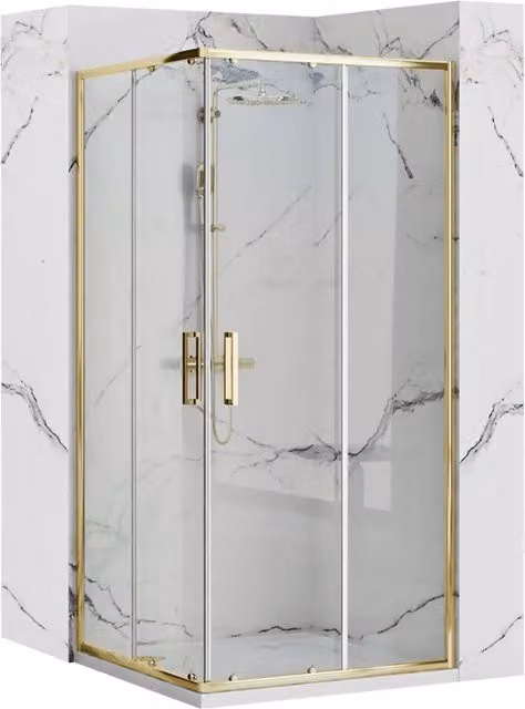Cabina Doccia Rea Punto 90x90 Gold senza piatto doccia