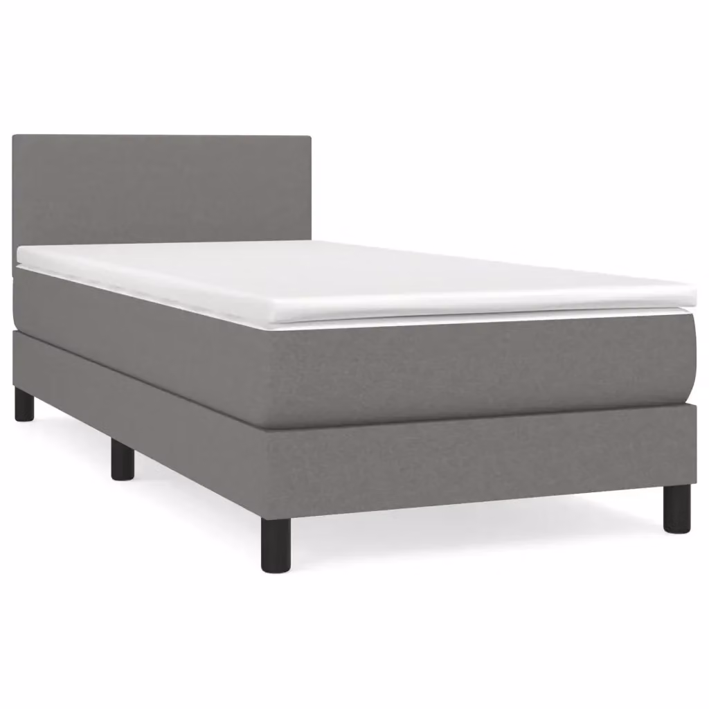 Letto Ibrido vidaXL con Materasso Grigio e Bianco L/P/H: 203 x 100 x 88 cm – 2