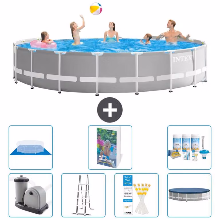 Struttura per piscina a forma di prisma - 549x122 cm - composta da 6 elementi - modello S599