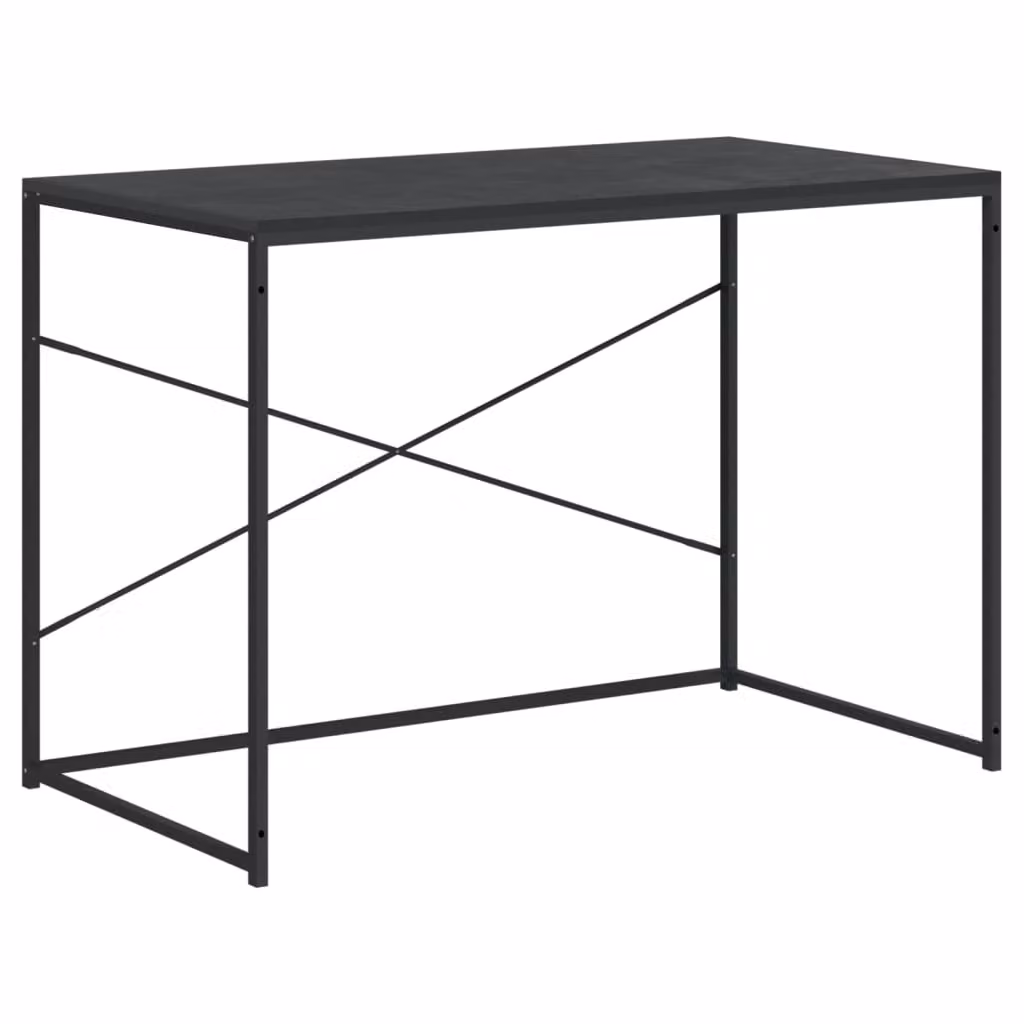 Scrivania per computer nera 110x60x70 cm in materiale ligneo