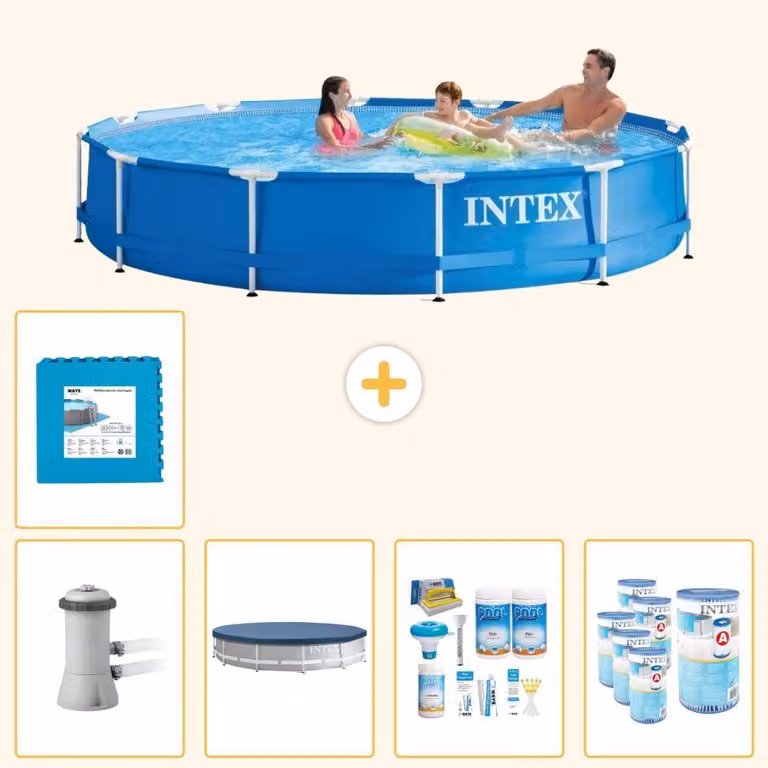 Piscina fuori terra a struttura - 366x76 cm - 6 pezzi - Modello SCB16